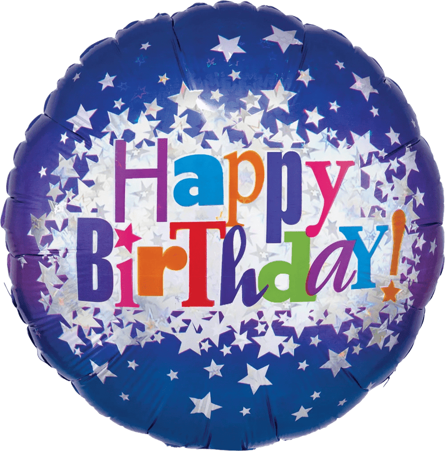 Bright Stars Happy Birthday 18" Mylar Balloon