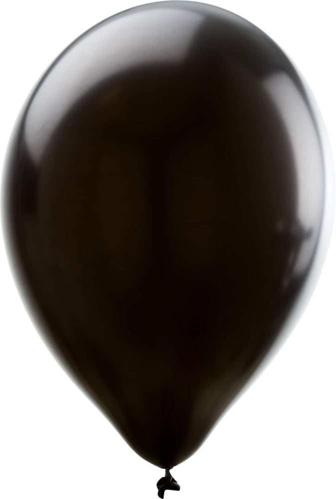 Black 12-inch Pearl Latex Balloons - 72 Pack