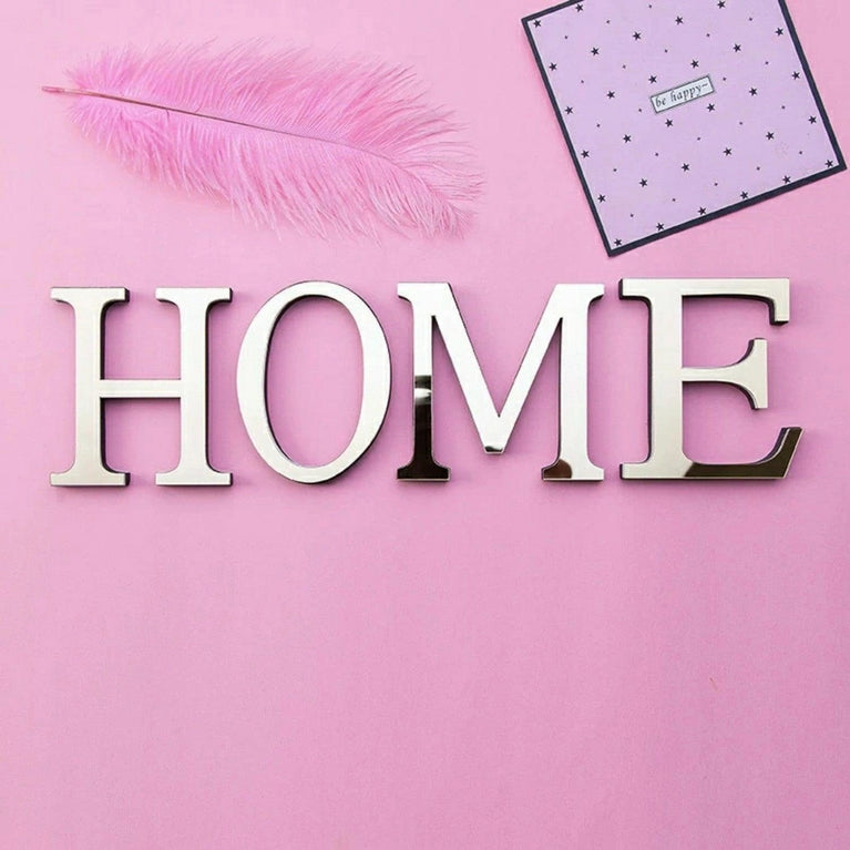 3D Acrylic Letter Wall Decor Stickers 26-Pack
