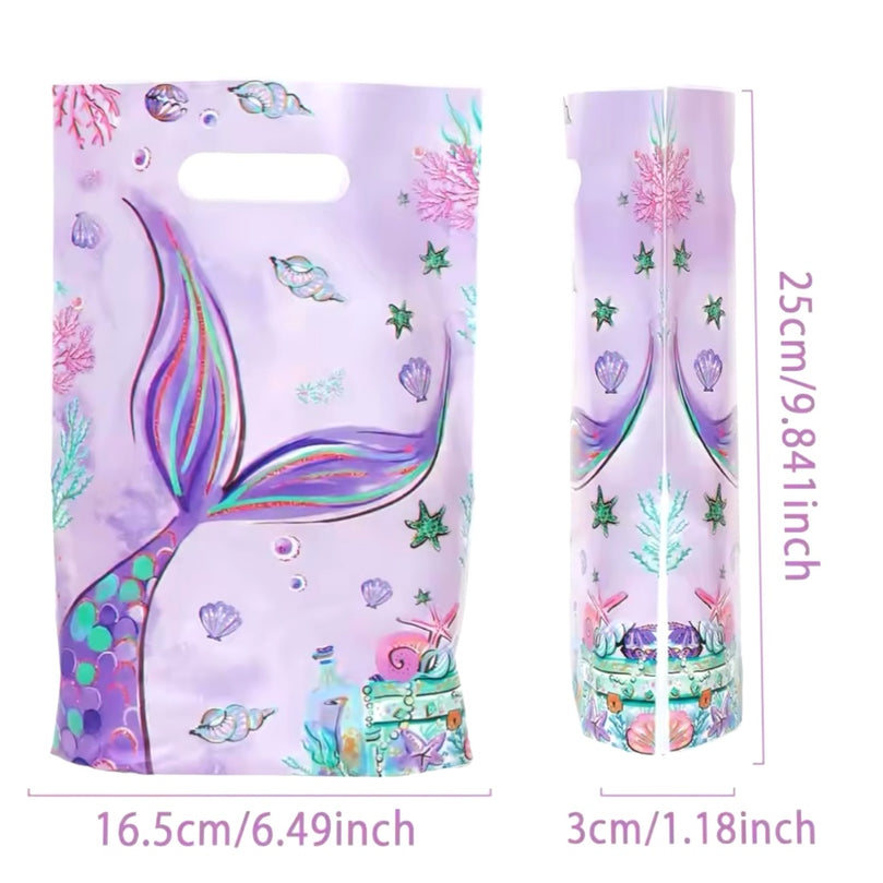 Mermaid Party Favors For Kids - Birthday Goodie Bags 10-Pack