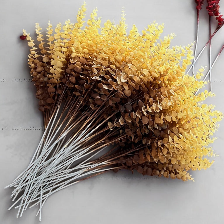 Fake Eucalyptus Stems - Artificial Greenery Leaves For Decor