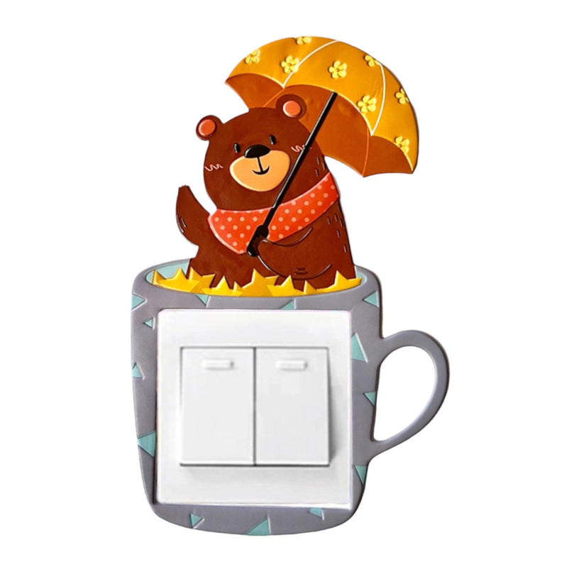 Cartoon 3D Switch Cover Kids Outlet Sticker