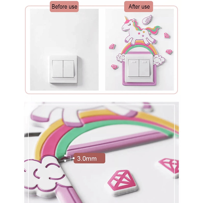 Cartoon 3D Switch Cover Kids Outlet Sticker