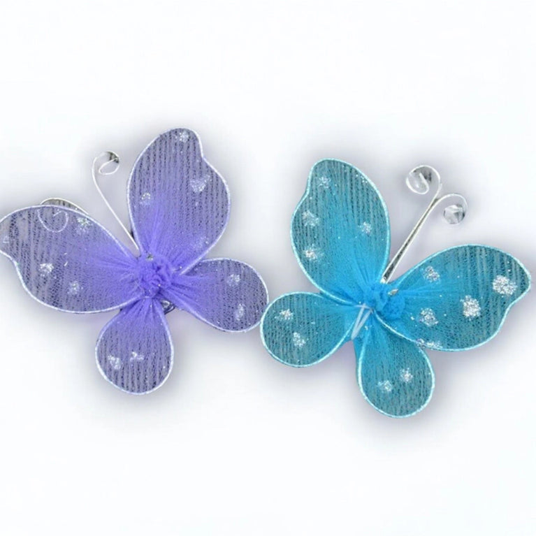 Colorful 3D Mesh Butterfly Craft Decor 21-Pack