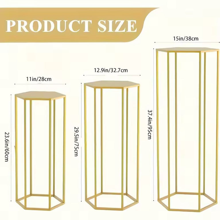3-Piece Hex Pedestals