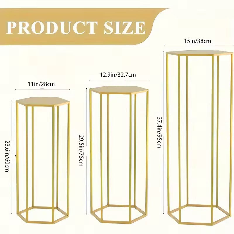 3-Piece Hex Pedestals