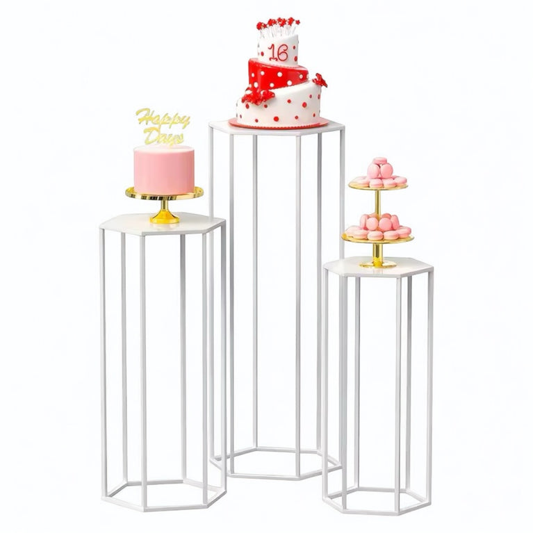 3-Piece Hex Pedestals
