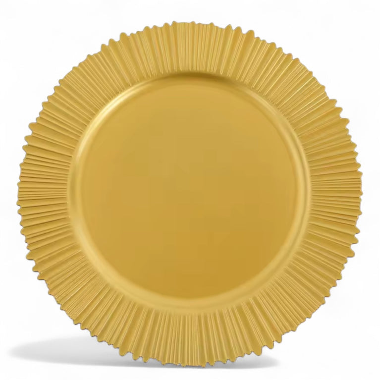 FLARE Gold Charger Plates 6-Pack