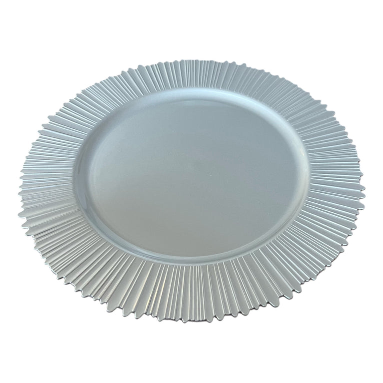 FLARE Silver Charger Plates 6-Pack