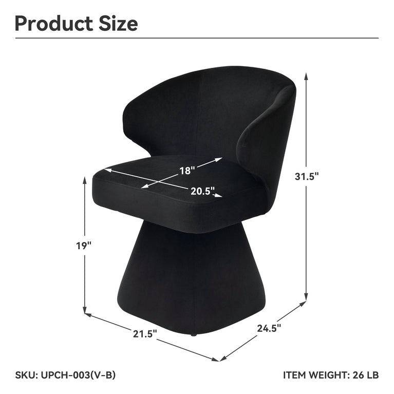 LARACHE Black Accent Chair