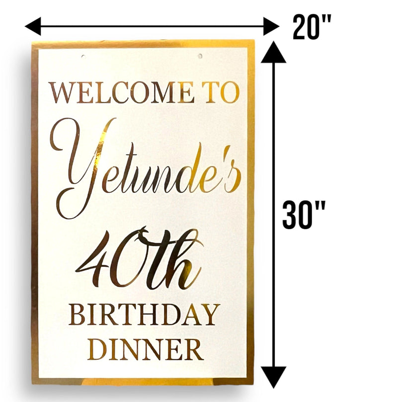 Personalized 20 x 30" Wedding Welcome Sign