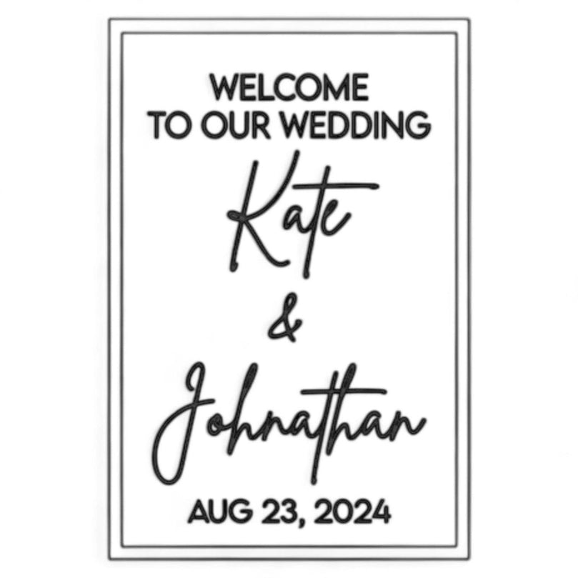 Personalized 20 x 30" Wedding Welcome Sign