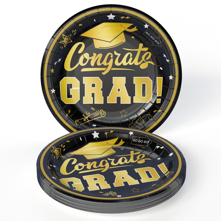 Black/Gold Graduation Combo Pack | Service For 8
