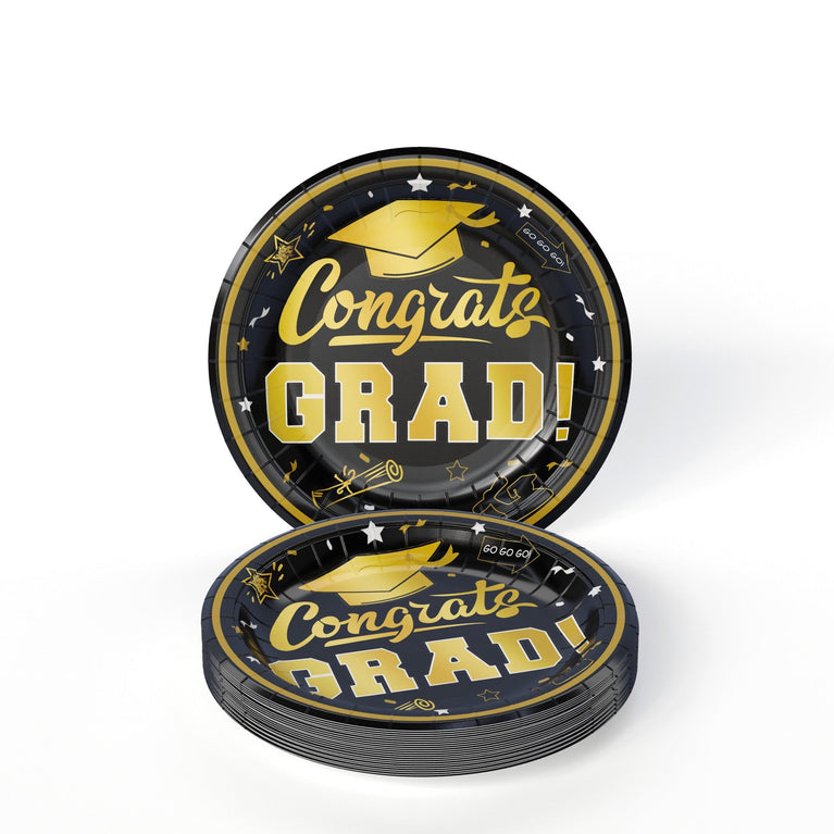 Black/Gold Graduation Combo Pack | Service For 8