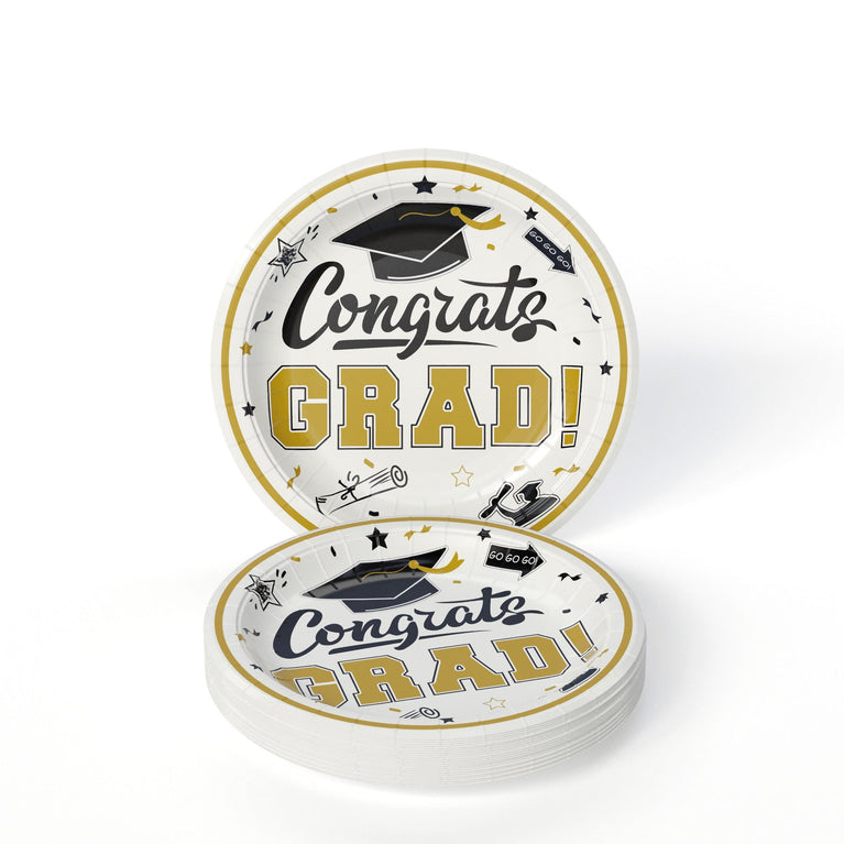 White/Gold Graduation Combo Pack | Service For 8