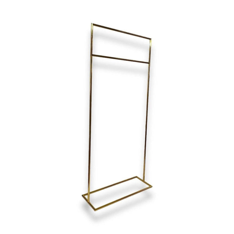 Shiny Gold Square Wedding Poster Backdrop Stand