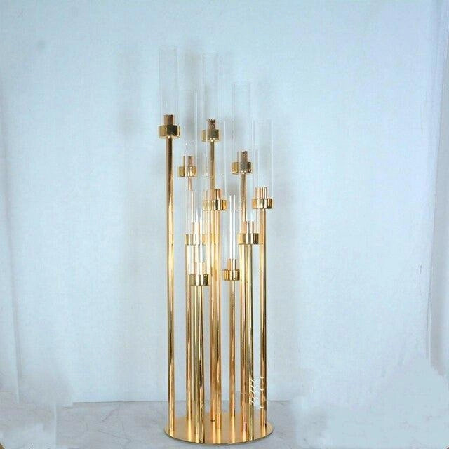 10-Arm Wedding Candelabra Centerpieces 4-Pack - Décor Maniacs