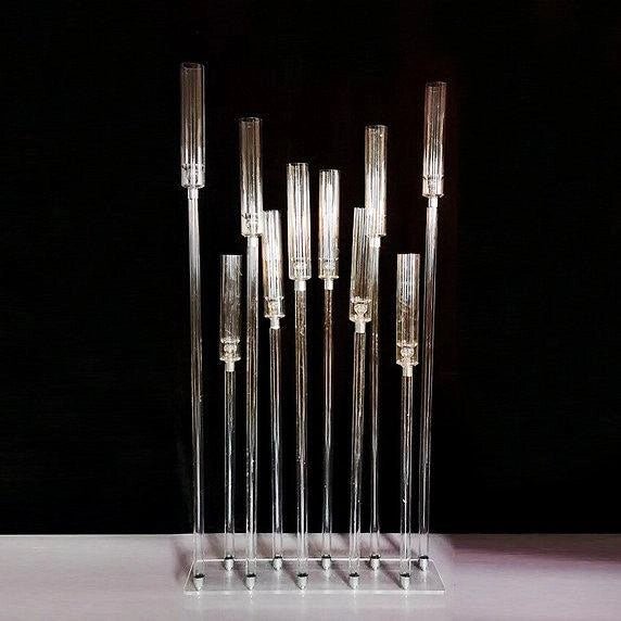 10-Arm Acrylic Candelabra Wedding Table Centerpiece