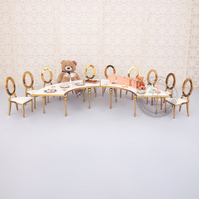 VEGA YAN Gold Kids Table - Full Round