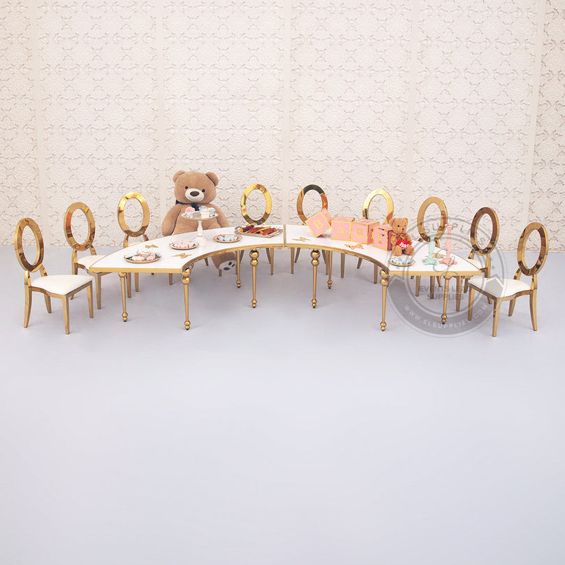 VEGA YAN Gold Kids Table - Full Round