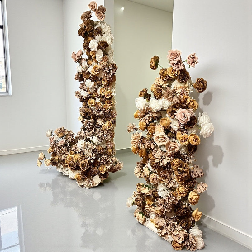 Mocha Rose Flower Arrangement For Rent | MA Wedding Decor