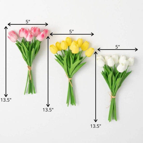 Springtime Blooming Real Touch Tulip Bush | 3 Colors