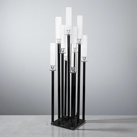 9-Arm Black Candle Holder for Rent