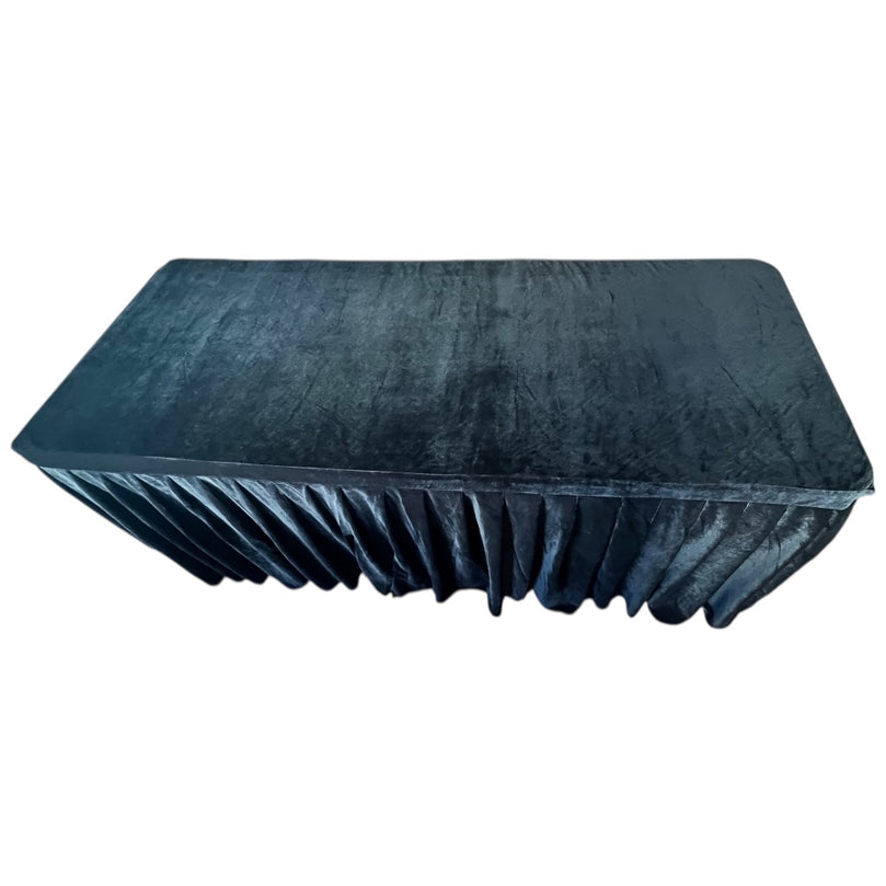 Black Velvet Tablecloth Rental – Premium Fitted 6 Ft Linen