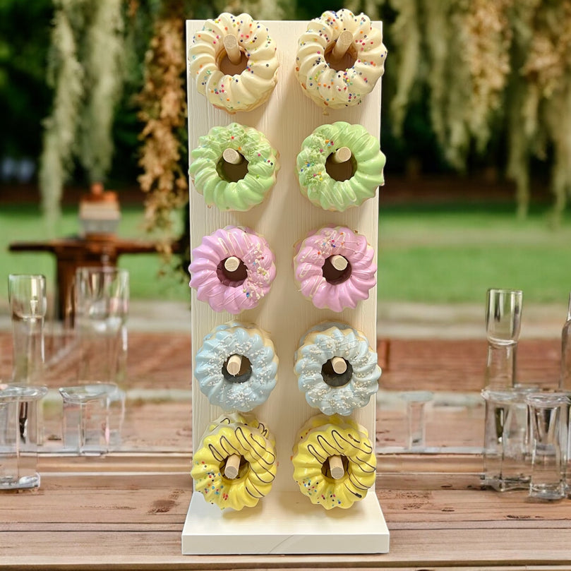 White Donut Stand Towers: Doughnut Display, Dessert Holder