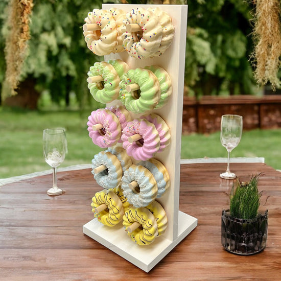 White Donut Stand Towers: Doughnut Display, Dessert Holder