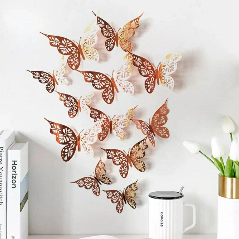 3D Butterflies Kids Bedroom Wall Decor 12pcs