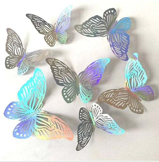 3D Butterfly Craft Wall Decor Stickers 12-Pack - Décor Maniacs