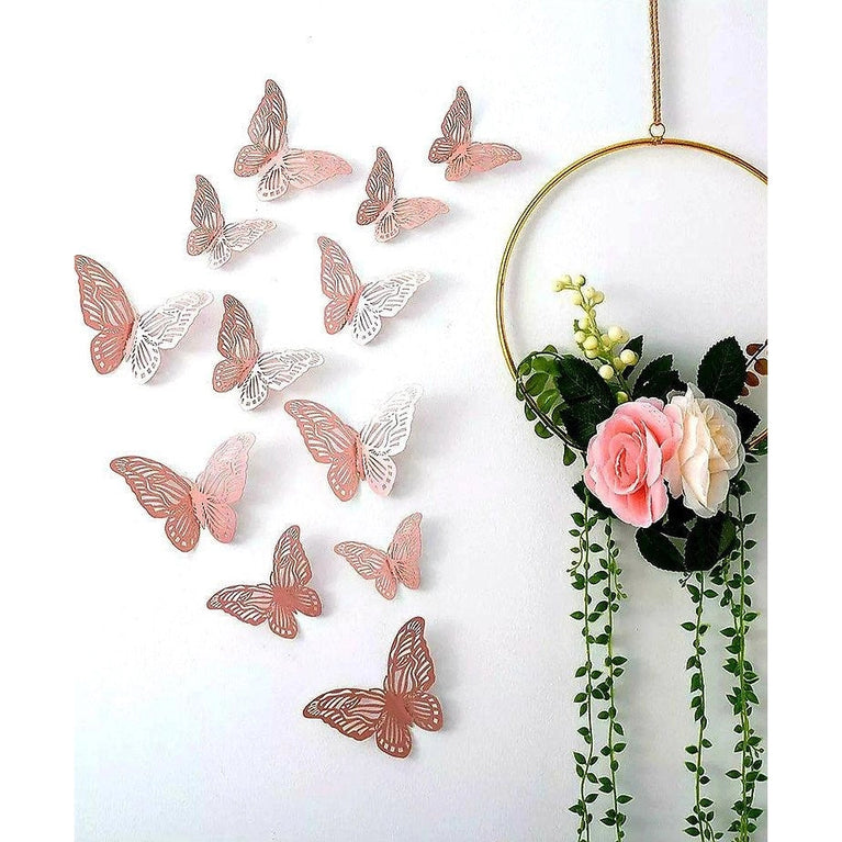 3D Butterfly Craft Wall Decor Stickers 12-Pack - Décor Maniacs