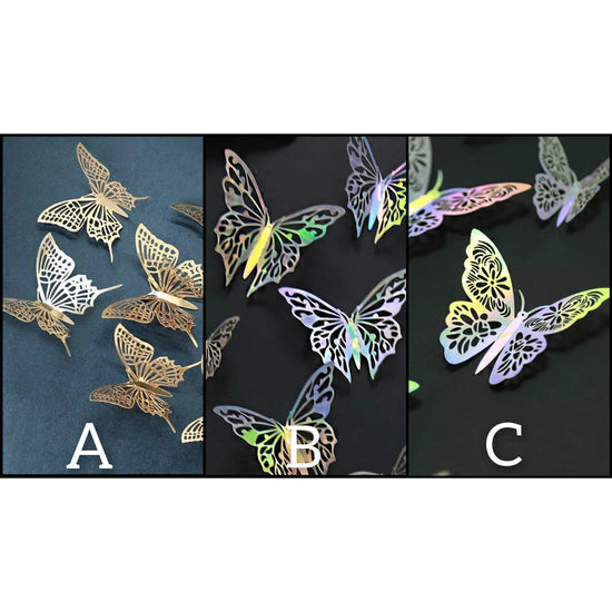 3D Craft Butterflies Kids Wall Decor 12-Pack - Décor Maniacs