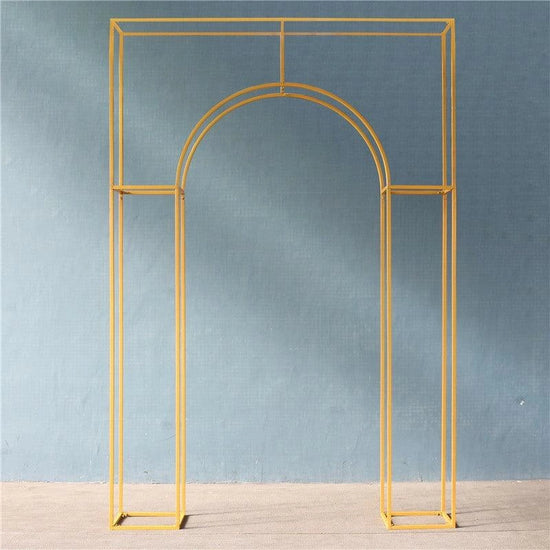 3D Curved Wedding Arch Gold Backdrop Stand - Décor Maniacs