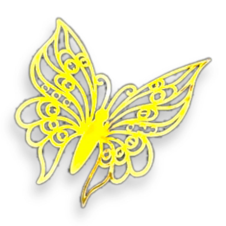 3D Gold Butterflies Kids Wall Decor 12pcs