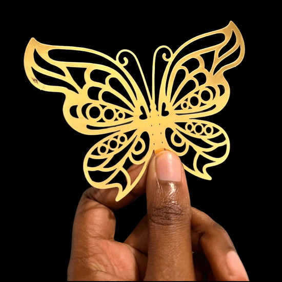 3D Gold Butterflies Wall Craft Decor 12-Pack