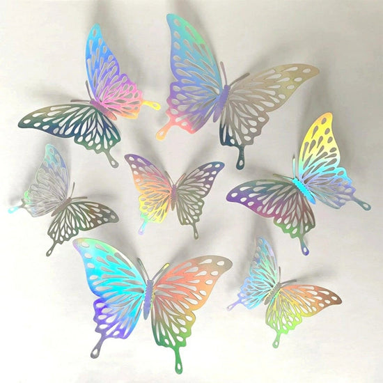 3D Gold Craft Butterflies Kids Room Wall Decor 12-Set - Décor Maniacs