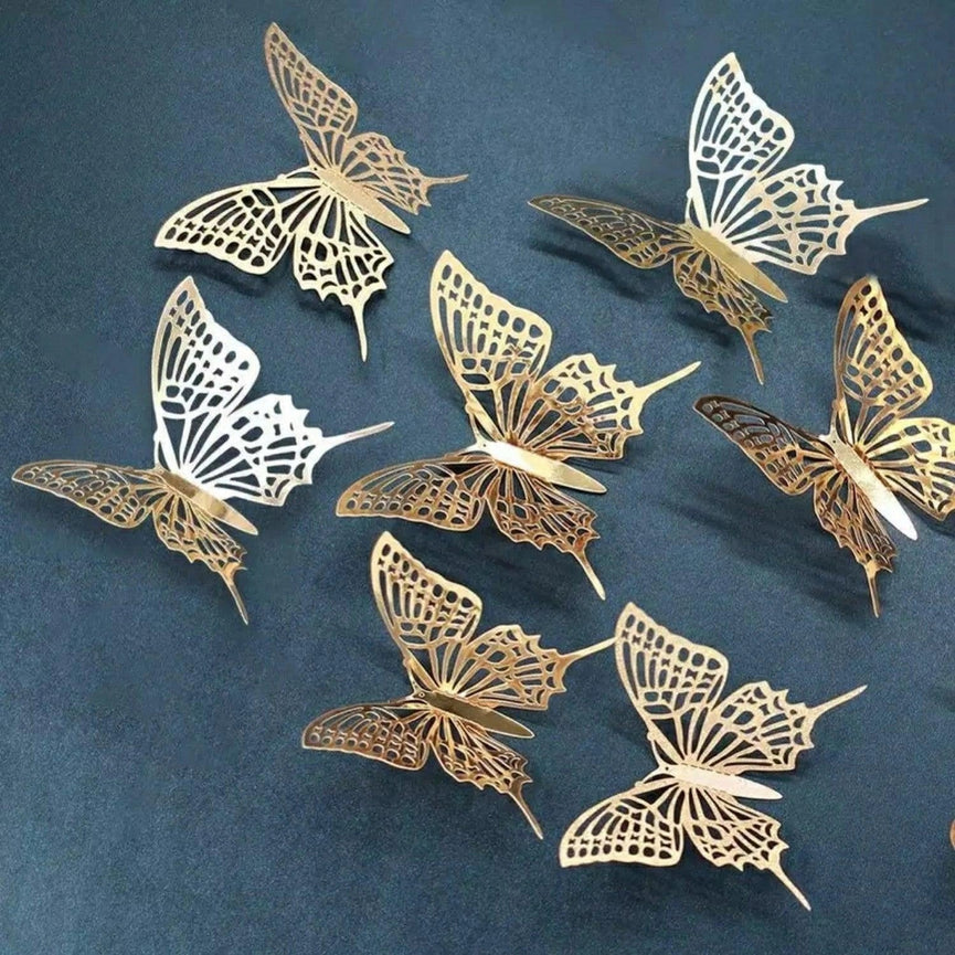 3D Craft Butterflies Kids Wall Decor 12-Pack