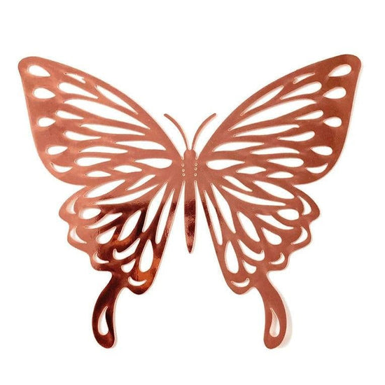 3D Craft Gold Butterflies Bedroom Wall Decor Stickers