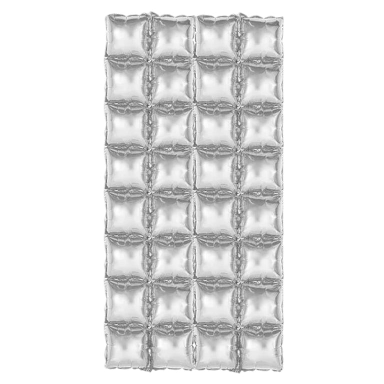 4 Rows Square Foil Balloon Wall Decoration