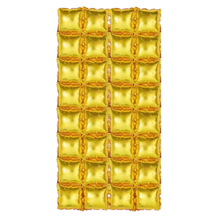 4 Rows Square Foil Balloon Wall Decoration