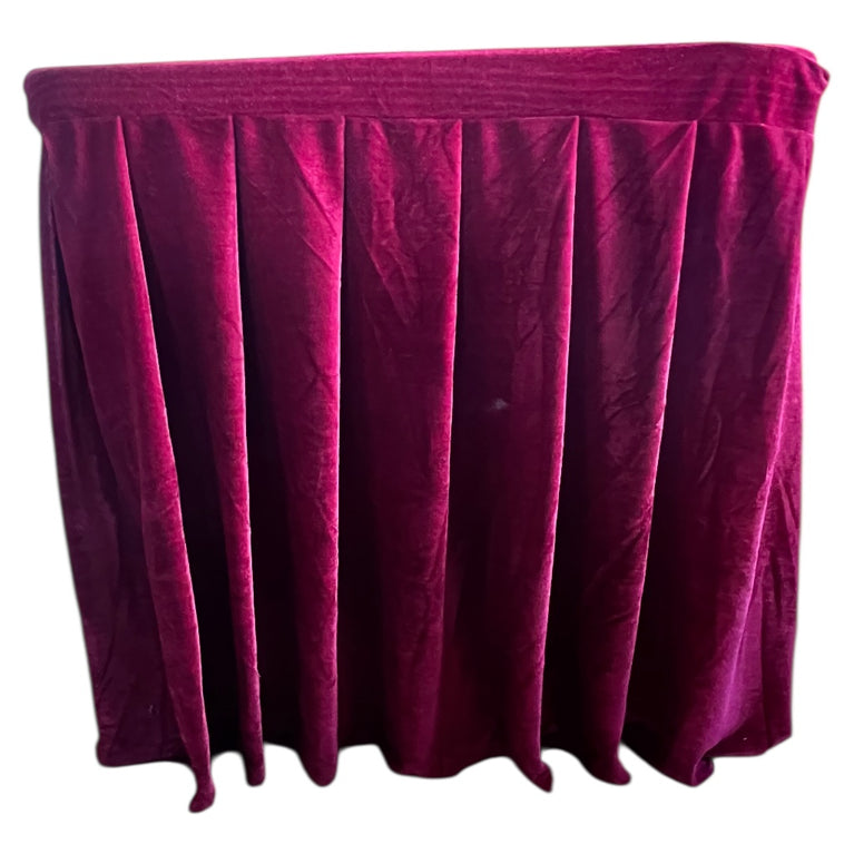 Burgundy Velvet Tablecloth for Rent | 6 Ft Table Linen in MA