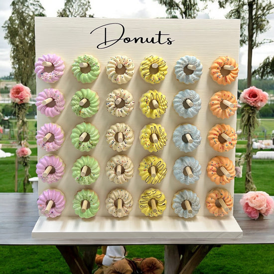 White Donut Stand Towers: Doughnut Display, Dessert Holder - Décor Maniacs