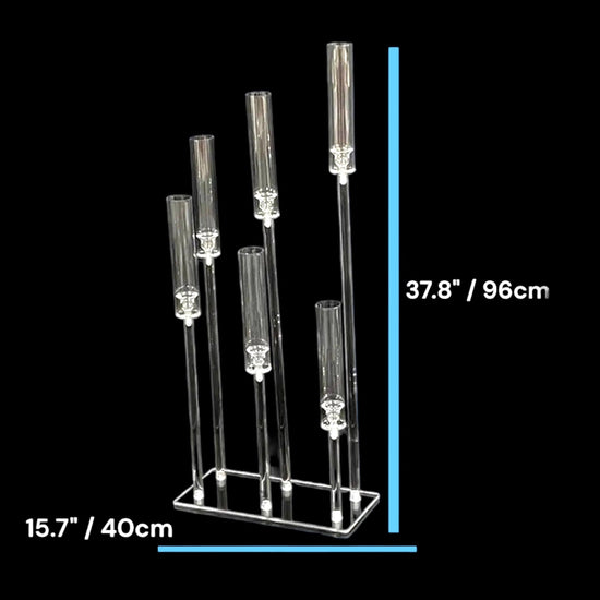 6-Arm Acrylic Candelabra Wedding Centerpiece