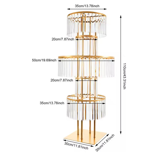 Crystal Centerpiece for Rent - 43" Tall Wedding Table Decor