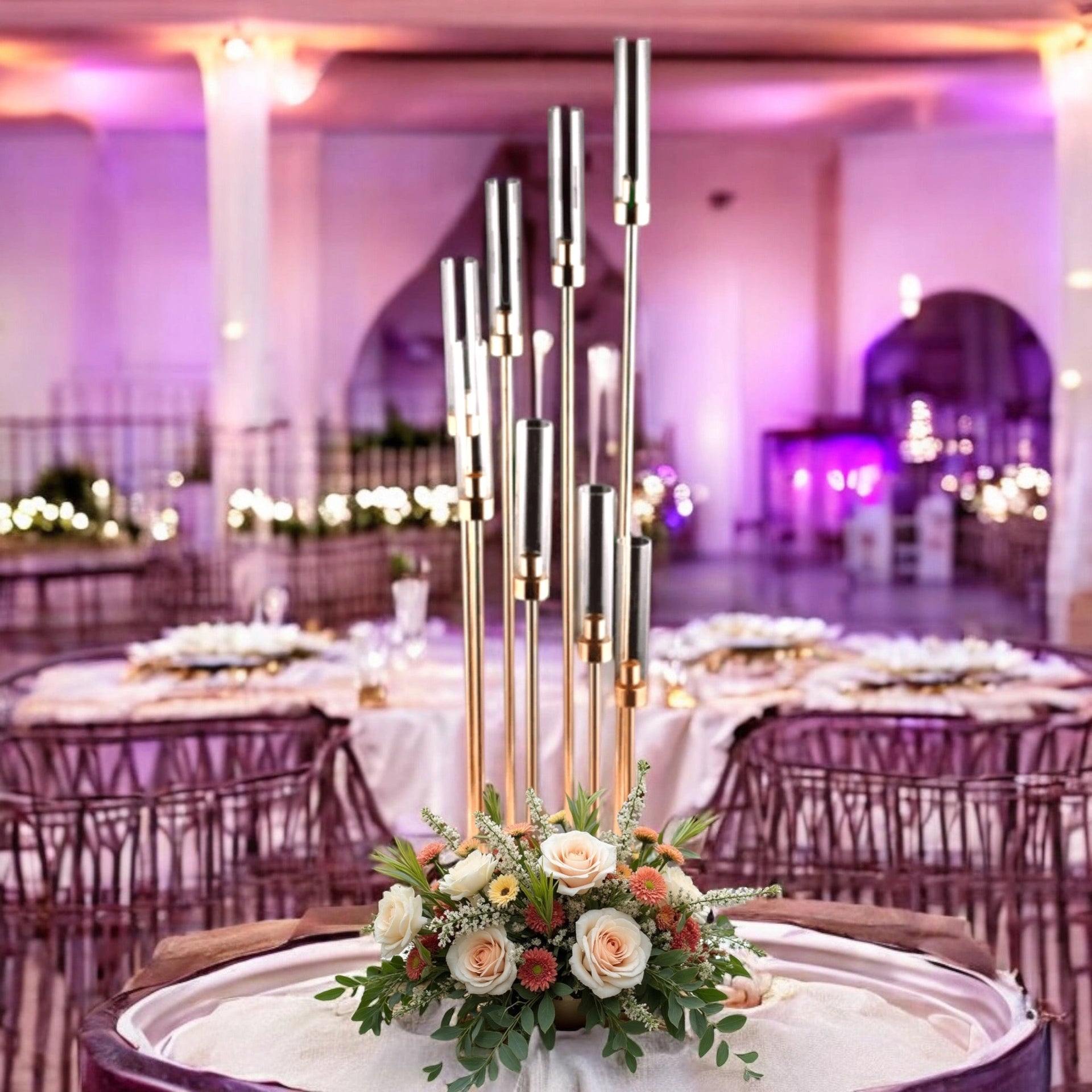 8 Arm Candelabra Acrylic Wedding Centerpiece Decor Maniacs