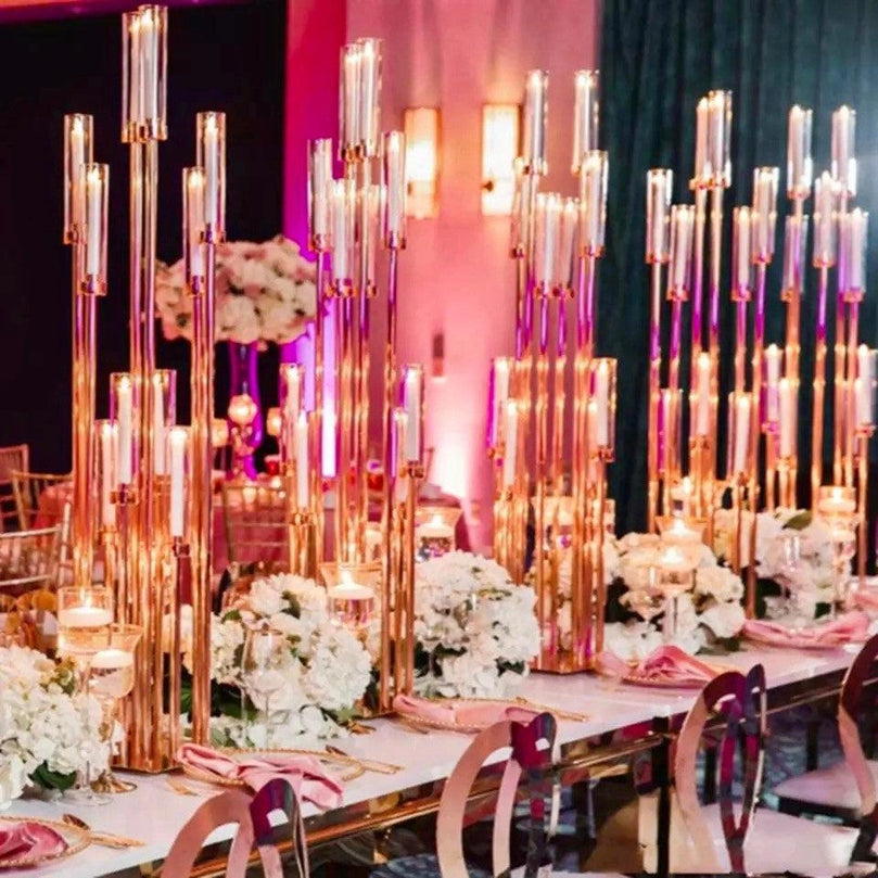 8-Arm Metal Candelabra Wedding Centerpiece