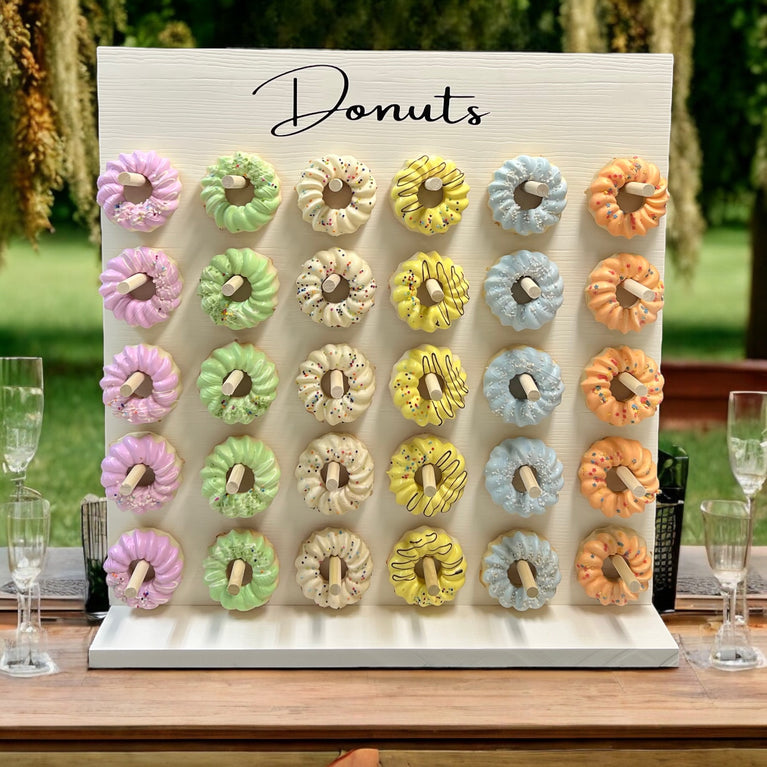 White Donut Stand Towers: Doughnut Display, Dessert Holder