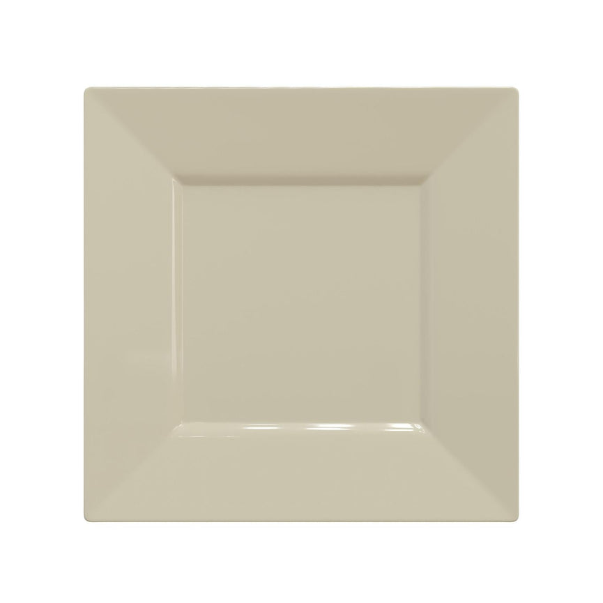 8 In. Ivory Square Plates | 10 Count